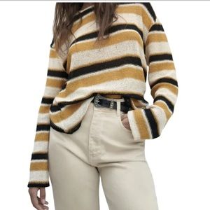 Zara striped rustic cotton knit